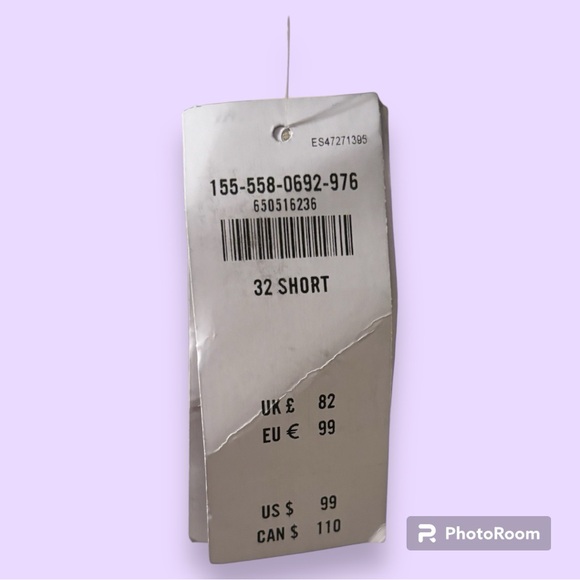 🤍 NWT Black Abercrombie and Fitch The Dad High Rise Jeans 32 short / 14 - Picture 5 of 6